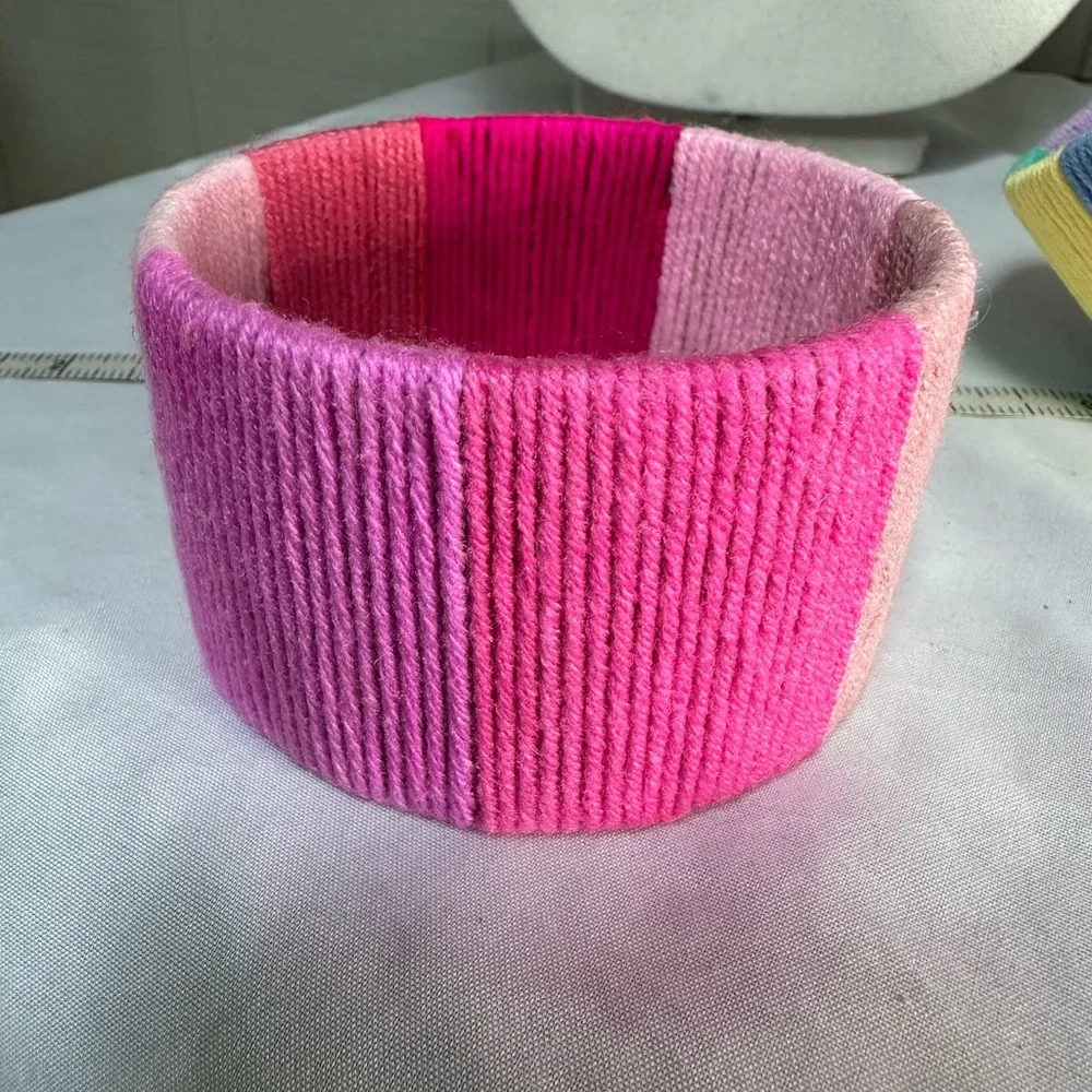Three large colorful yarn bangle bracelets - Picture 7 of 7